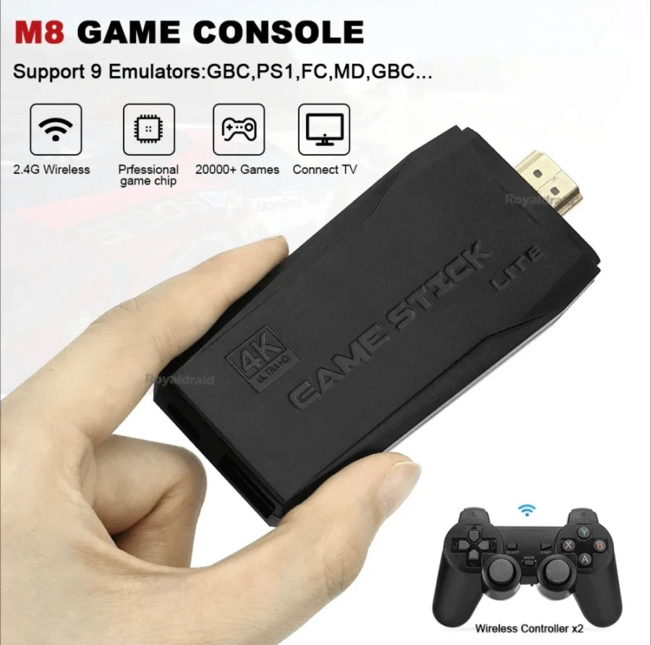 NovaMart - Wireless Controller Gamepad 2.4 con oltre 40.000 Giochi